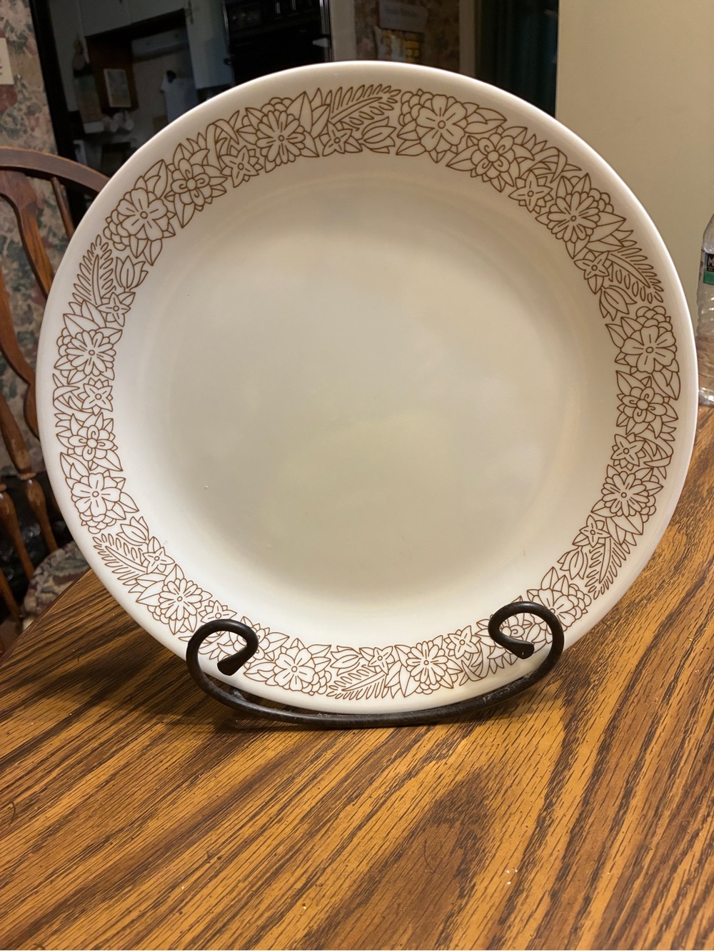 Vintage Dinner Plate Corelle Woodland Brown 10.25"
